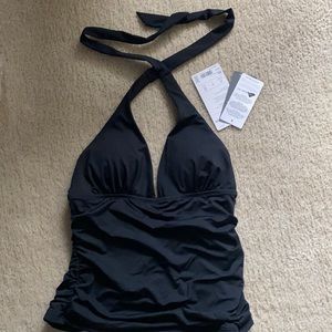Athleta Shirred Swim Tank